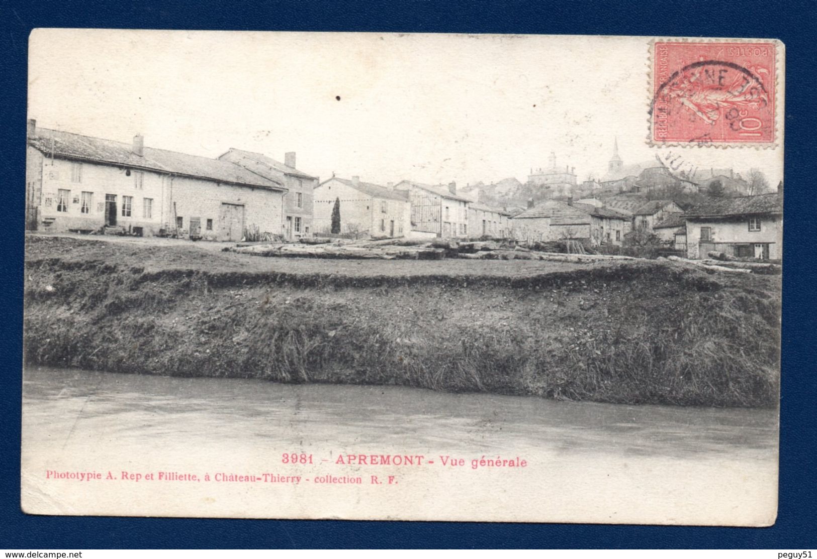 08. Apremont Sur Aire. Vue Générale Avec L'église Saint-Martin. 1906 - Autres & Non Classés