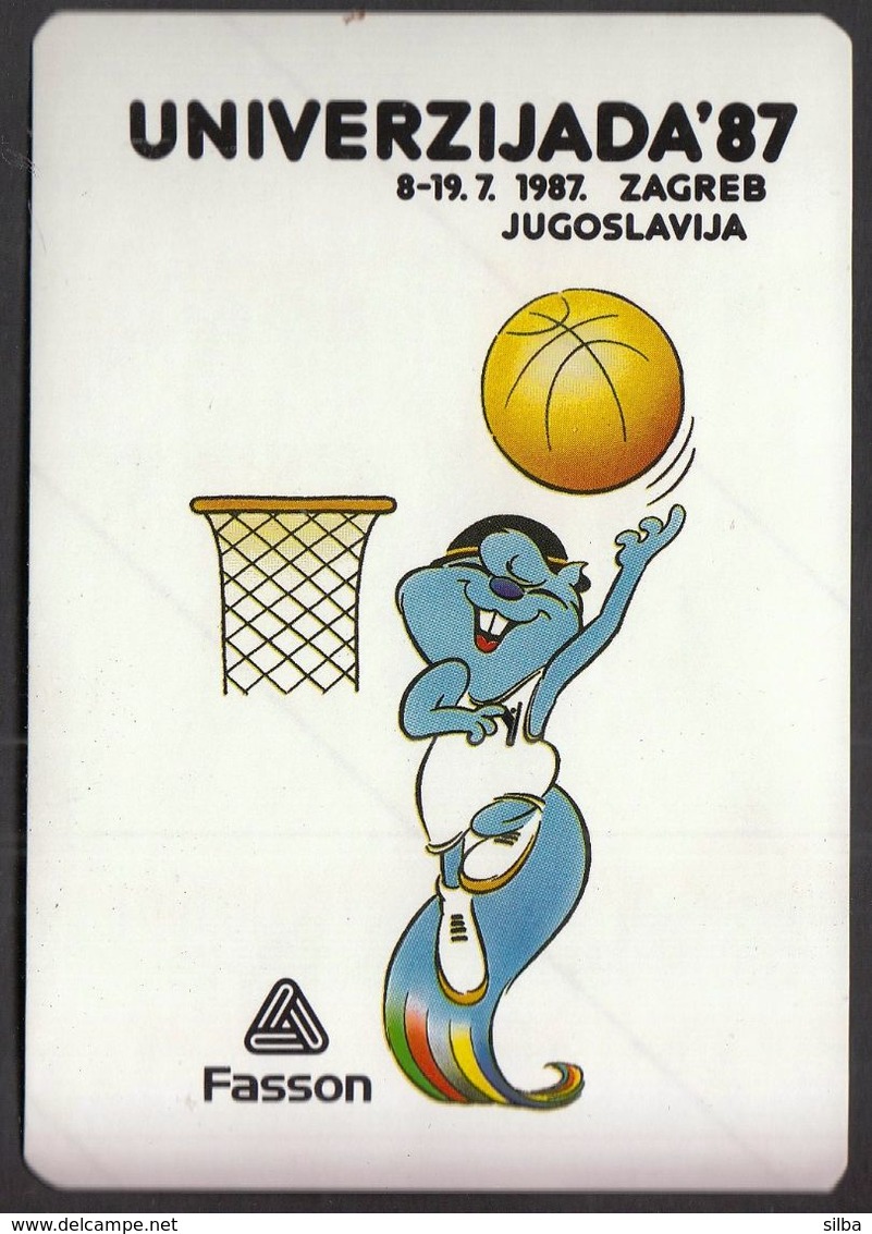 Yugoslavia Croatia Zagreb 1987 / Basketball / Sticker, Label / University Games / UNIVERZIJADA '87 / Mascot ZAGI - Uniformes, Recordatorios & Misc