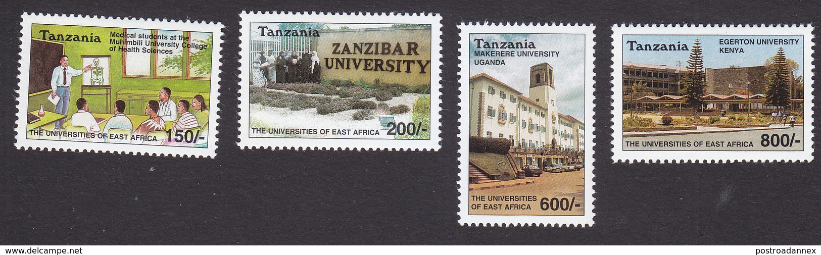 Tanzania, Scott #2097-2100, Mint Never Hinged, Universities, Issued 2000 - Tanzania (1964-...)