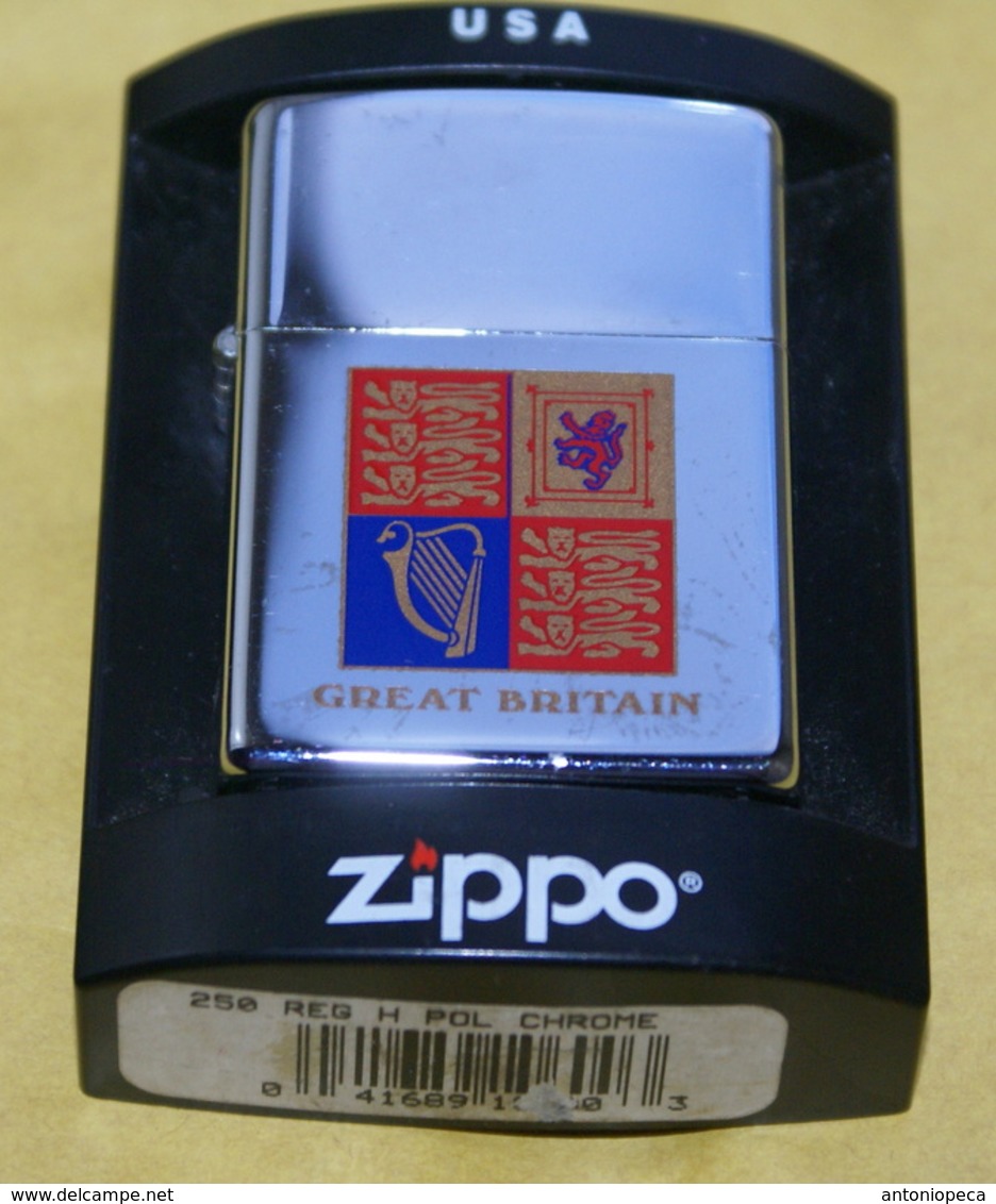 ZIPPO LIGHTER "GREAT BRITAIN" USED, PERFECT - Zippo