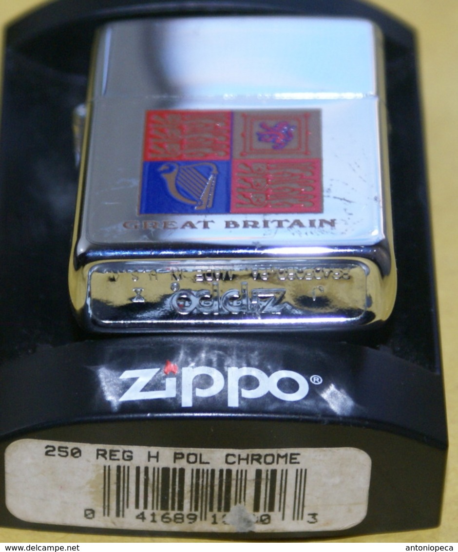 ZIPPO LIGHTER "GREAT BRITAIN" USED, PERFECT - Zippo