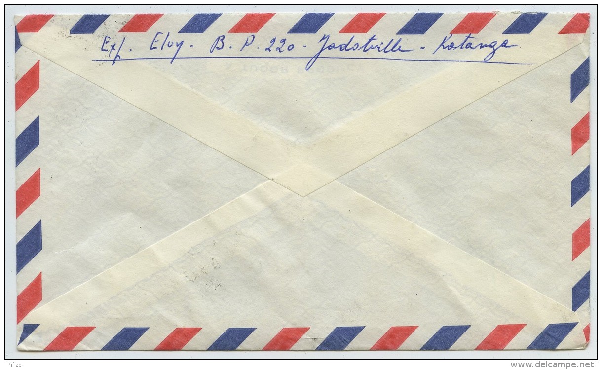 2 Enveloppes Etat Du Katanga Pour Bruxelles . Elisabethville . Jadotville . 1962 . - Katanga
