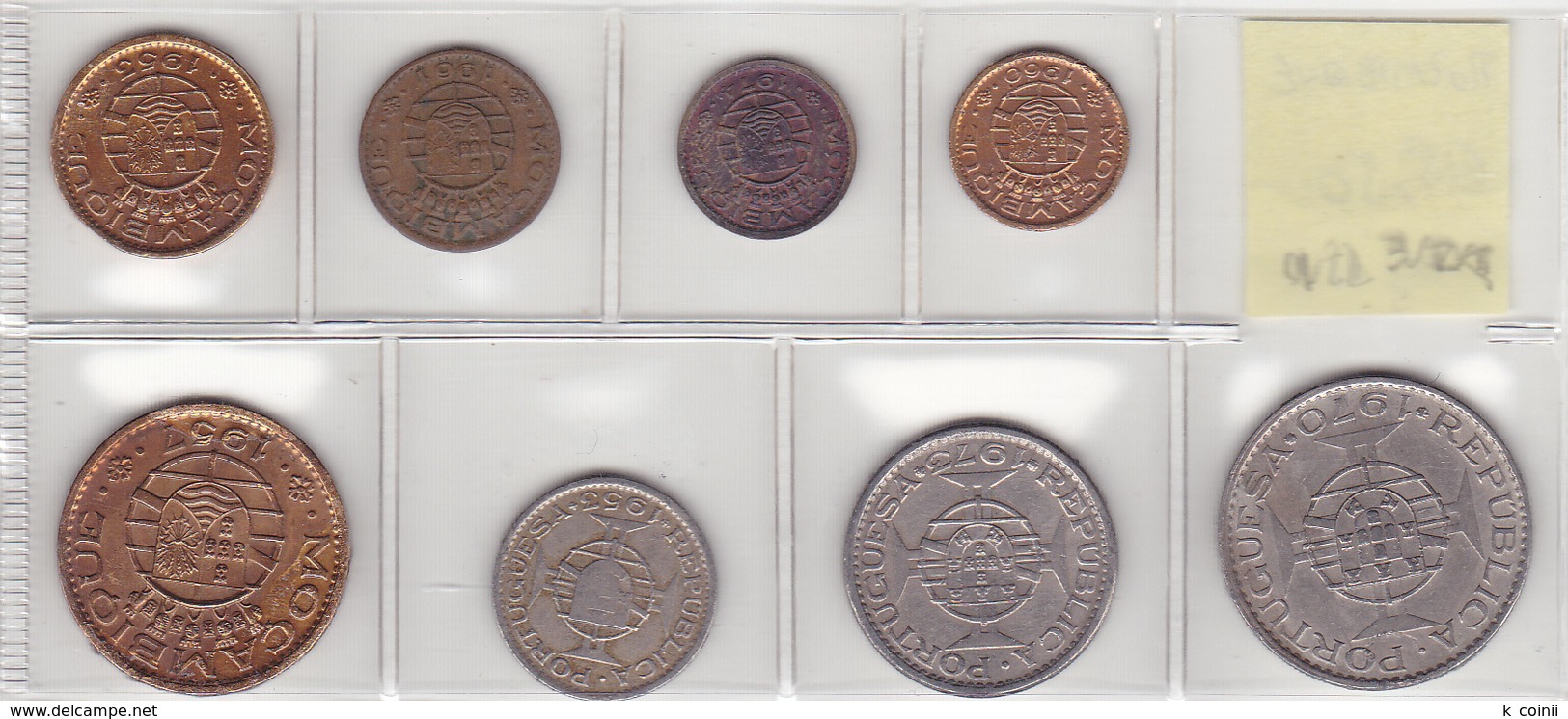 Mozambique - Set Of 8 Coins (portuguese Colonies) - Ref 10 - Mozambique