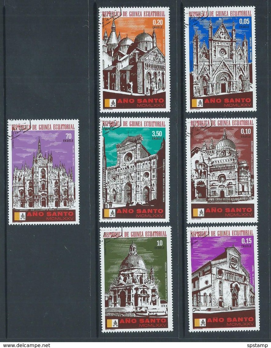 Equatorial Guinea 1974 Church Set 7 FU - Churches & Cathedrals