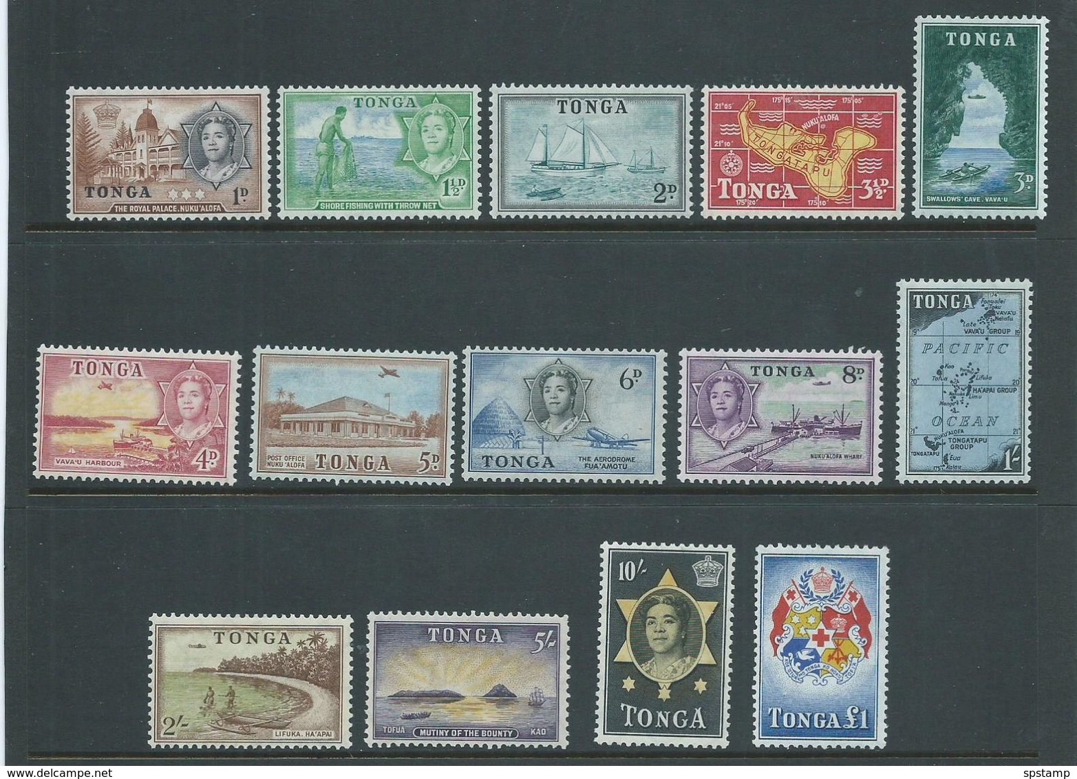 Tonga 1953 Definitive Set Of 14 MLH - Tonga (...-1970)