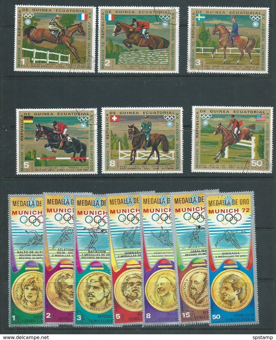 Equatorial Guinea 1972 - 1976 Olympic Issues 53 Different In Sets, Part Sets & Singles FU - Andere & Zonder Classificatie