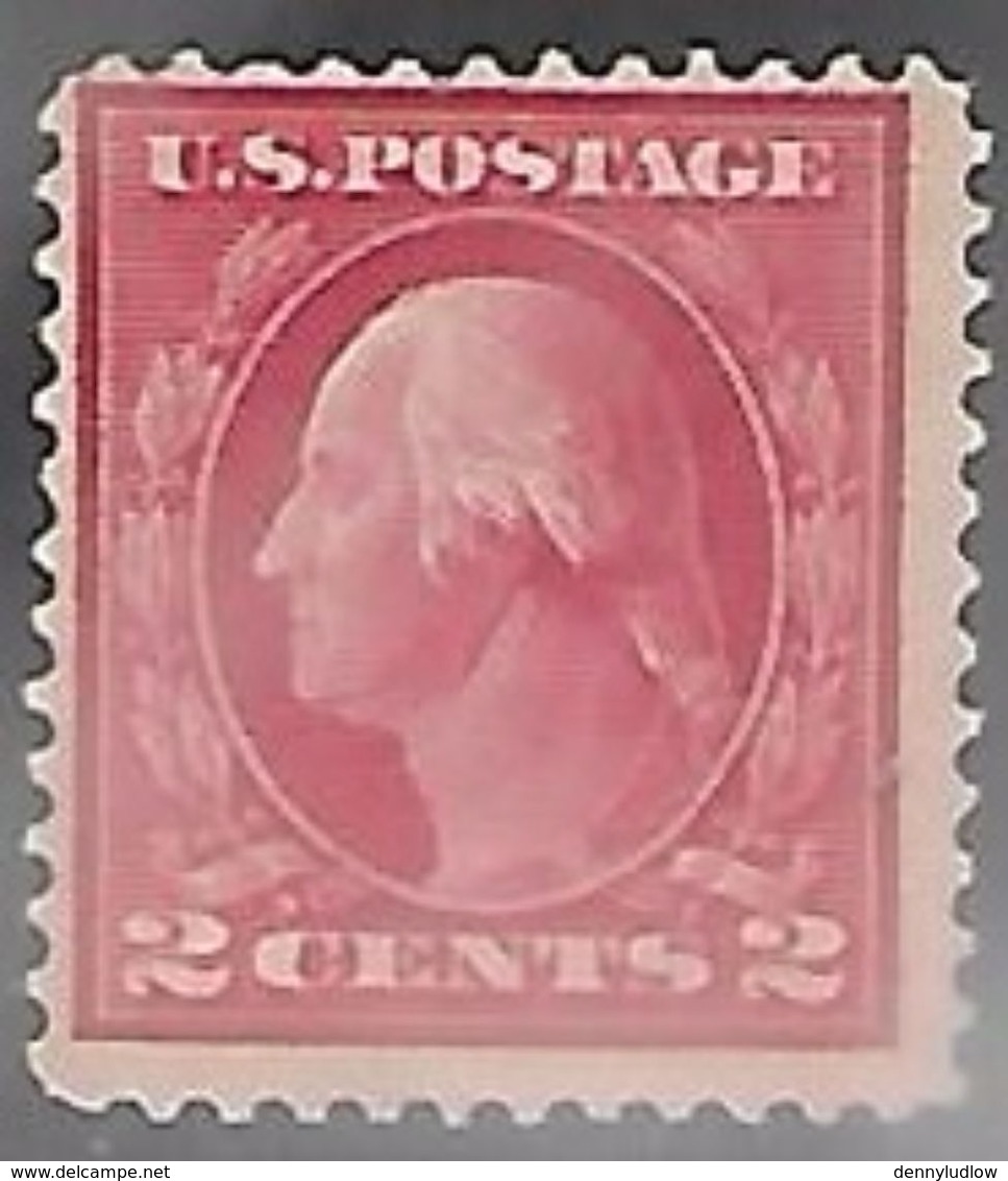 US 1912  Sc#406  2c Washington Perf 12   MLH*   2016 Scott Value $6.50   RenaM - Neufs