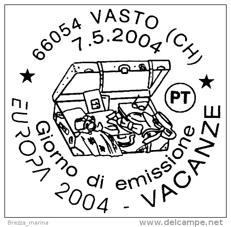 ITALIA - Usato - 2004 - Europa - 49ª Emissione - 0,45 - Valigia Chiusa - 2001-10: Usati