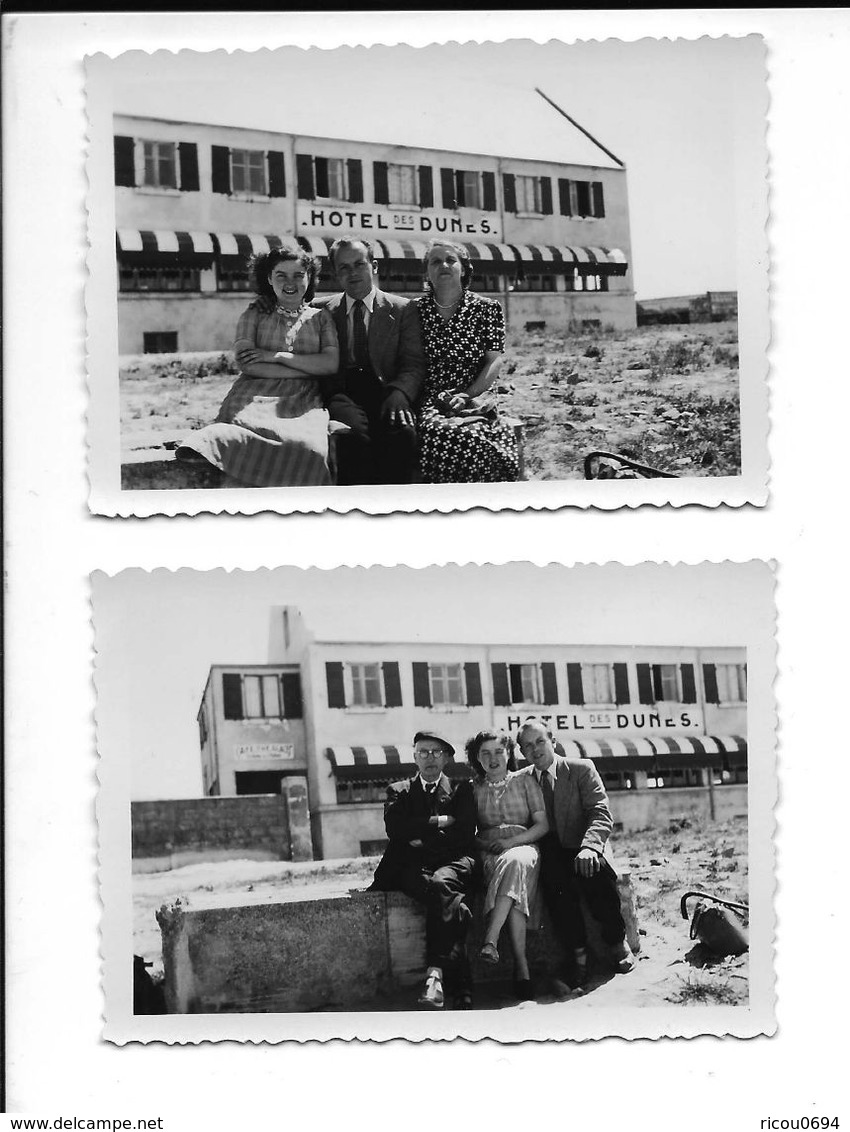 2 Photos Originales - PENTREZ 29 - L'Hotel Des Dunes En 1951 - TBE - Lieux