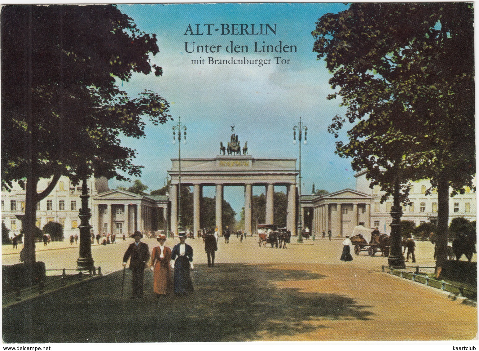 Alt Berlin - Unter Den Linden Mit Brandenburger Tor - (D.) - Brandenburger Deur