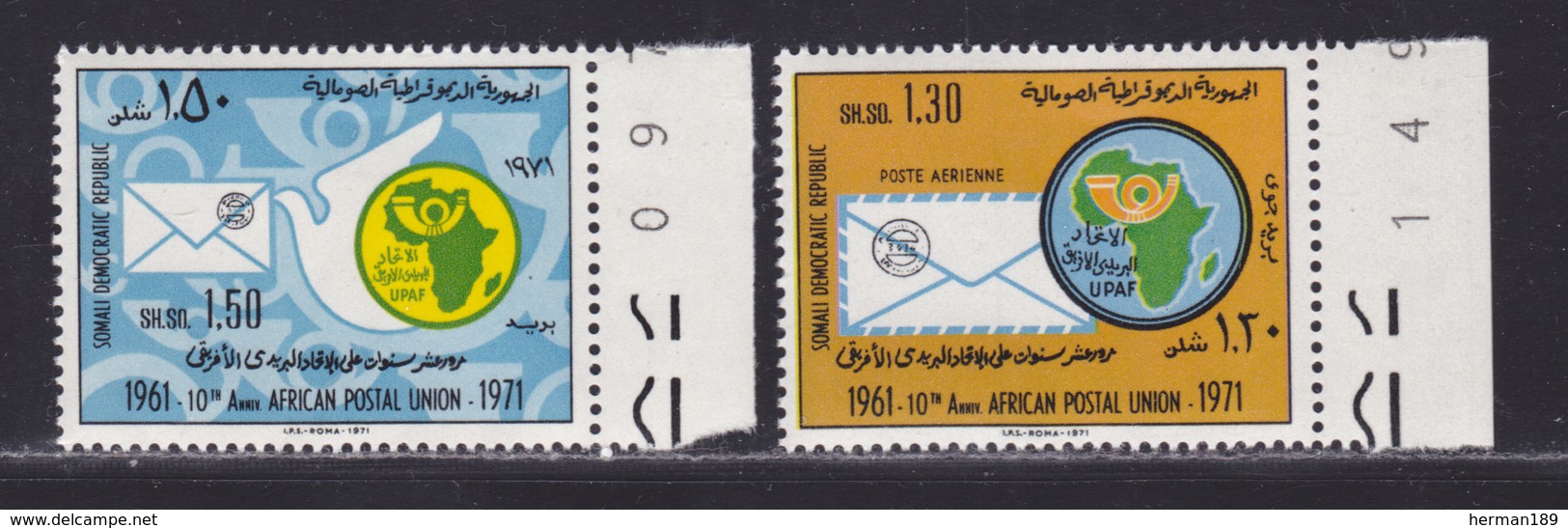 SOMALIE N°  145, AERIENS N° 43 ** MNH Neufs Sans Charnière, TB (D5076) Union Postale Africaine - Somalia (1960-...)