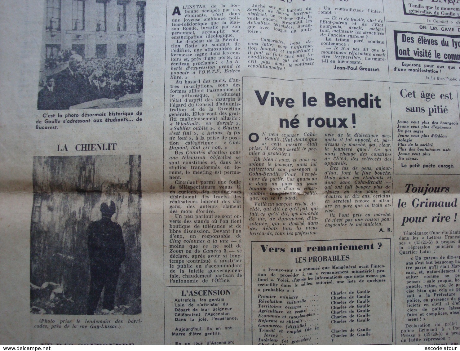 LE CANARD ENCHAINE MAI 68 - 1950 à Nos Jours