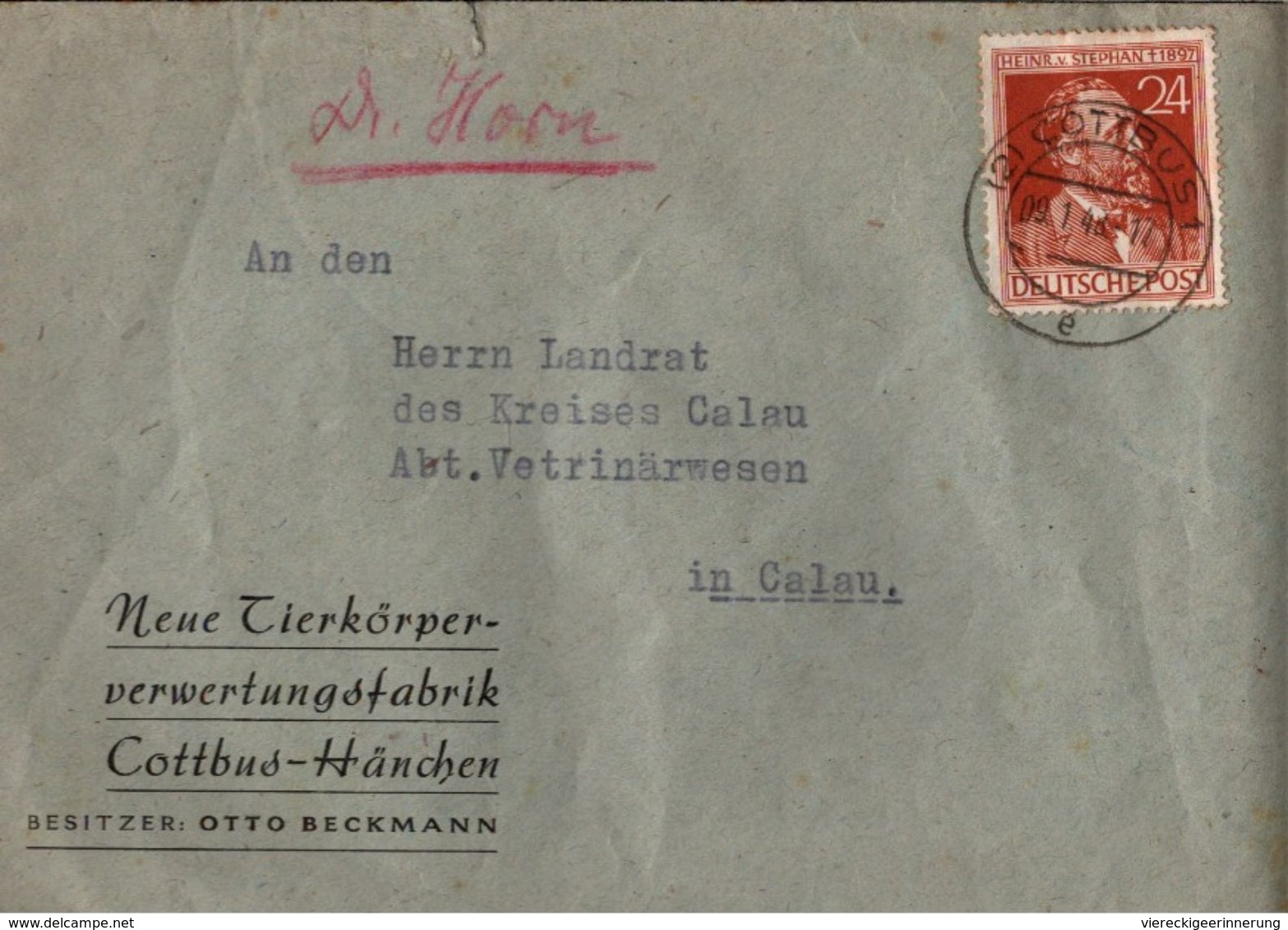 ! 1948 Beleg Aus Cottbus - Autres & Non Classés