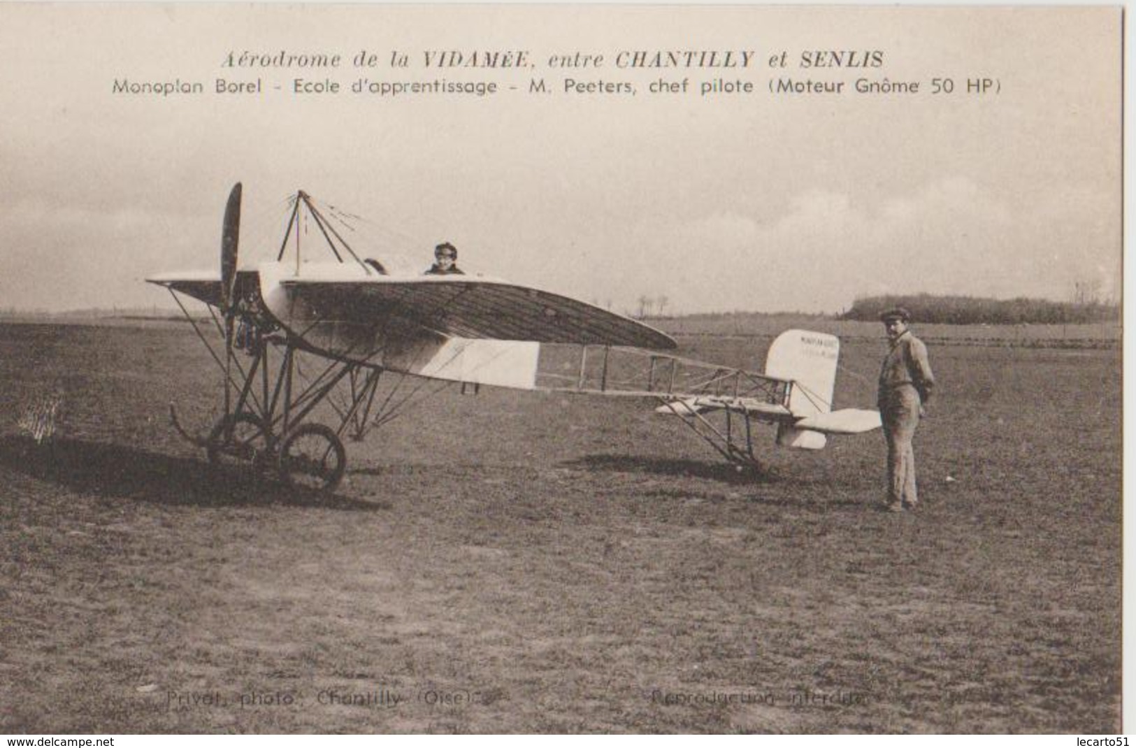 AERODROME DE VIDAMEE Monoplan Borel Avion - Autres & Non Classés