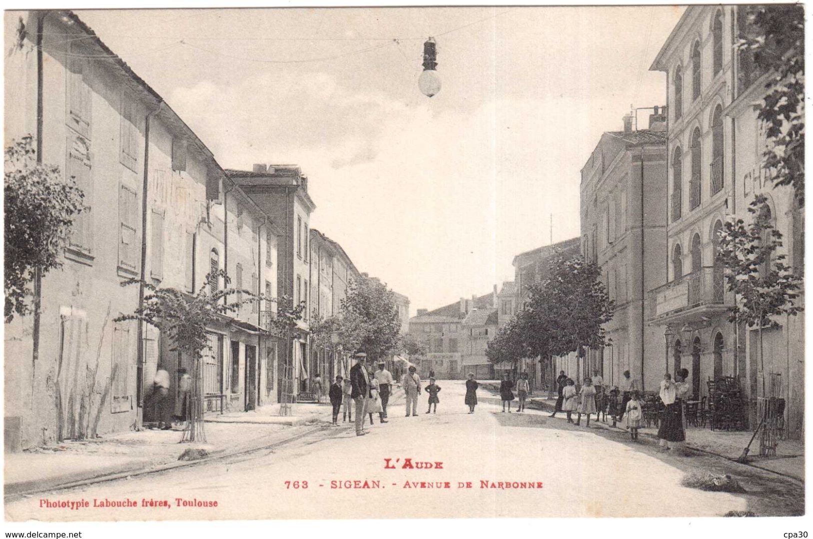 CPA AUDE.SIGEAN.AVENUE DE NARBONNE - Sigean