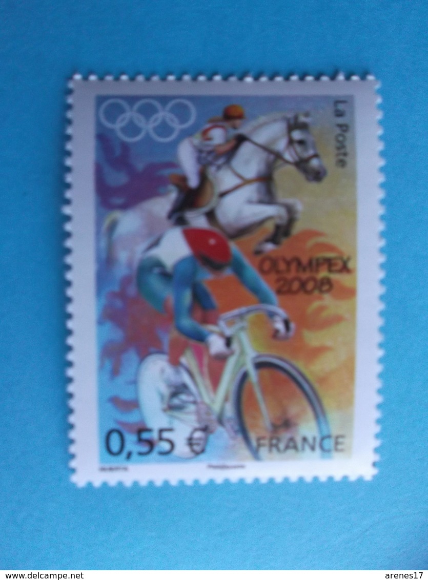 TIMBRE : 4222a , J.O. De PEKIN ,EQUITATION Et CYCLISME: " Sans PHOSPHORE" , Pas Commun XX Timbe En Bon état - Unused Stamps