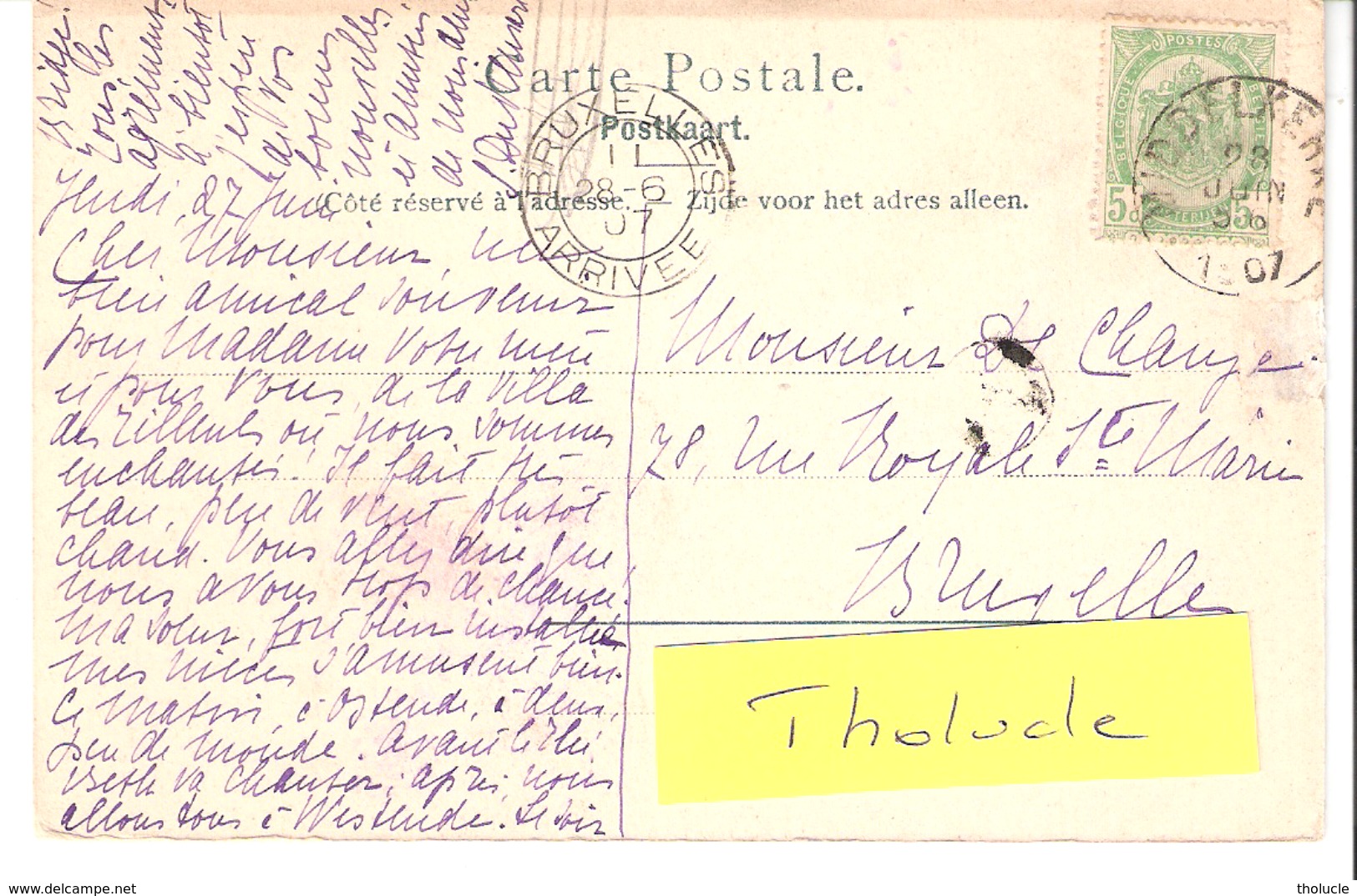 Middelkerke-1907-Villa Les Tilleuls à Gauche+Villas: Baudouin,Rust,Hippolyte,Atala,Fougères,Les Etoiles,Roseaux,Diane... - Middelkerke