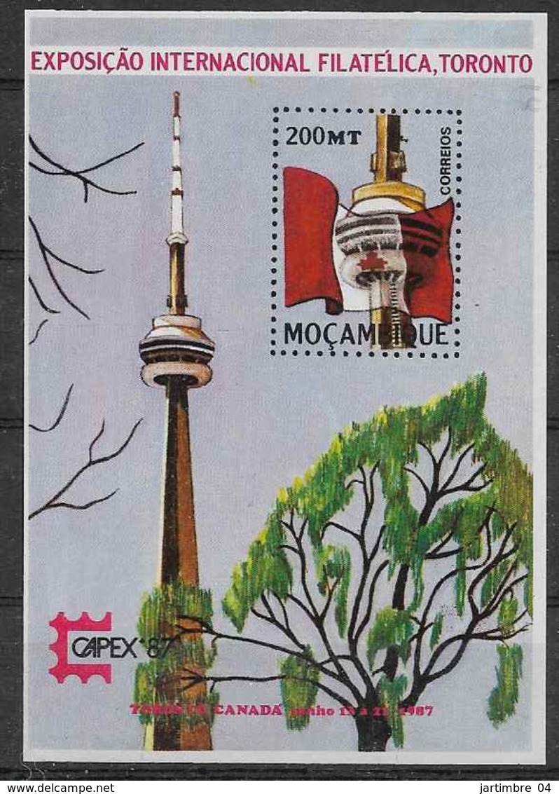 1987 MOZAMBIQUE BF 18** Exposition Philatélique, Toronto - Mozambique