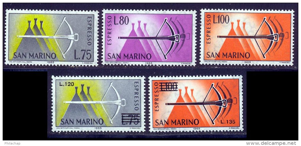 Saint-Marin Express 1957 Yvert 25 / 29 ** TB - Timbres Express