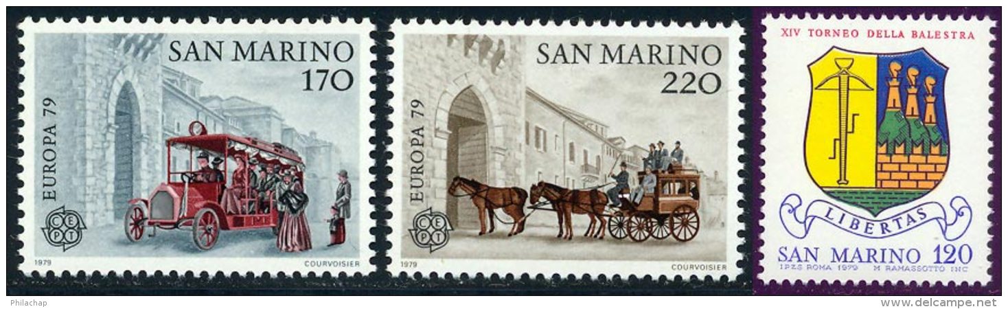 Saint-Marin 1979 Yvert 972 / 974 ** TB - Nuovi