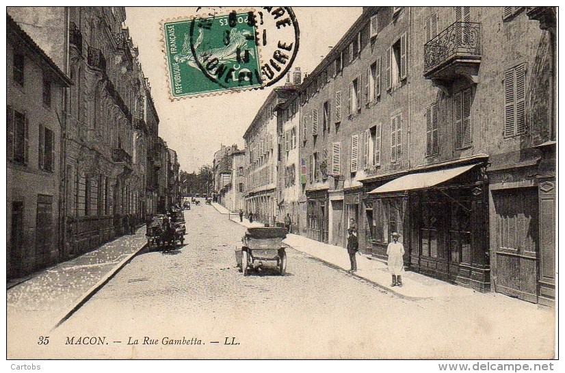 71 MACON  La Rue Gambetta - Macon