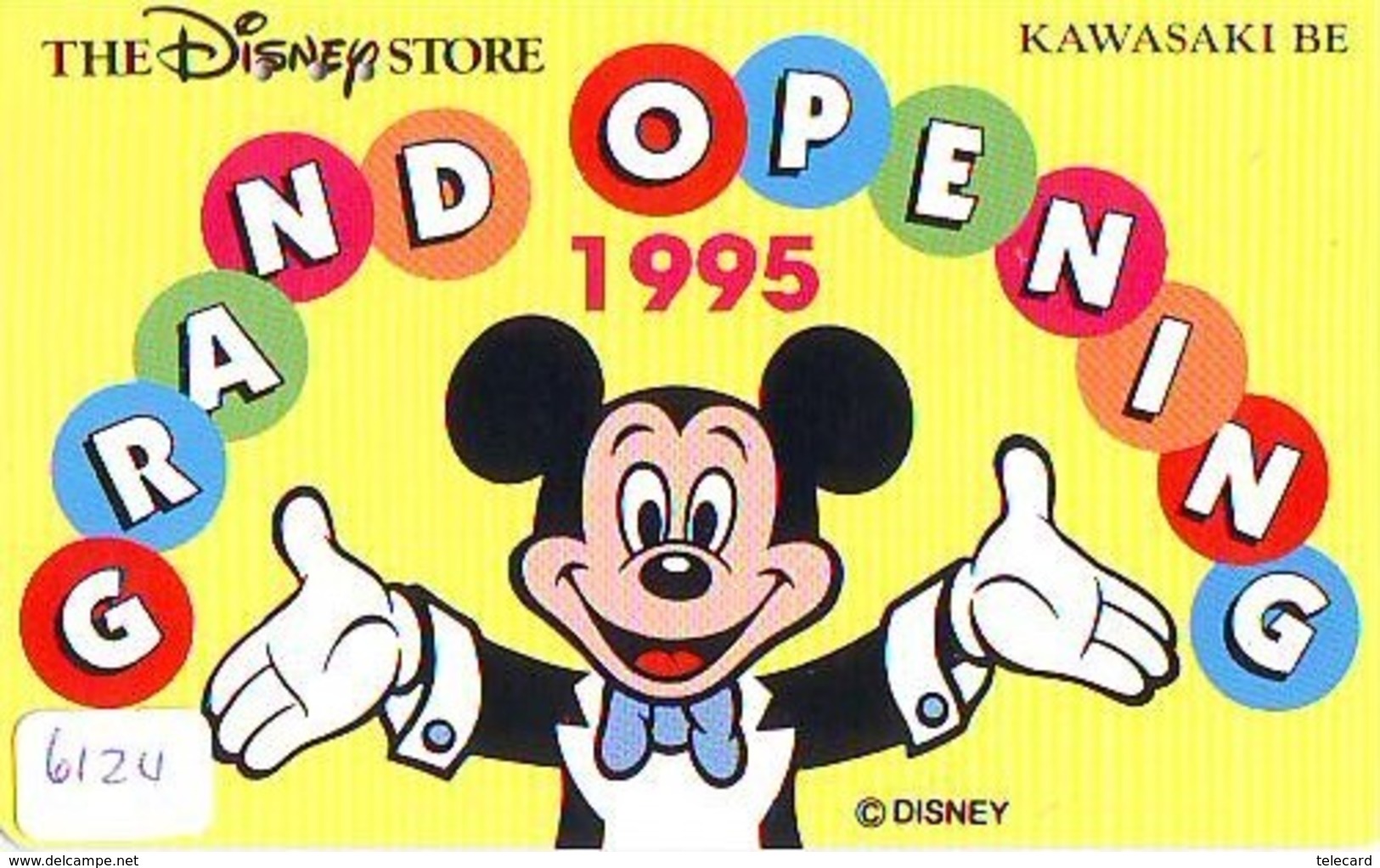 Télécarte JAPON * 110-166702 * DISNEY STORE (6124) PHONECARD JAPAN * Telefonkarte * GRAND OPENING * TIRAGE 4.000 - Disney