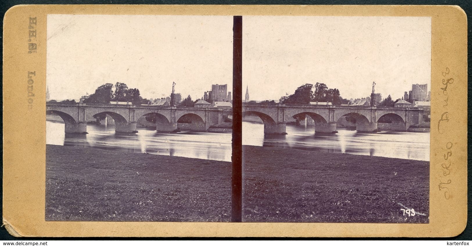 London, Stereofoto, Kingstone Bridge, Um 1900 - Sonstige & Ohne Zuordnung