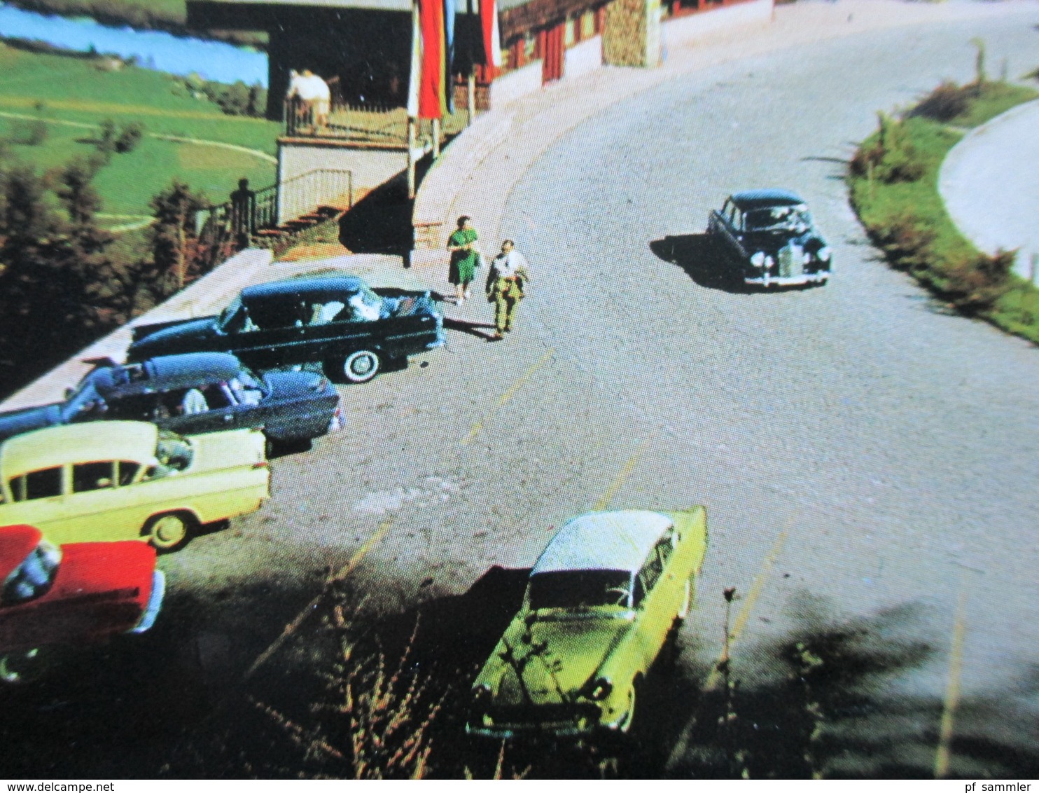 Österreich Alte AK / Echtfoto 1950er Jahre. Mercedes Ponton ?! Tiroler Kriegsopferverband Kiosk Kanzelkehre - Passenger Cars