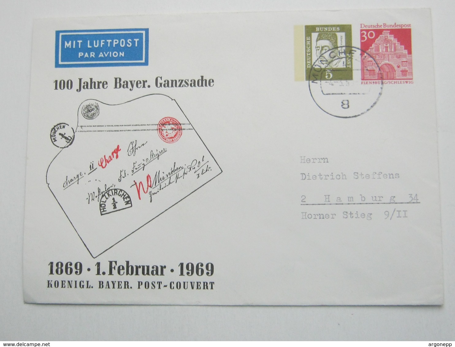 1969 , Privatganzsache  München , Verschickt - Privatumschläge - Gebraucht