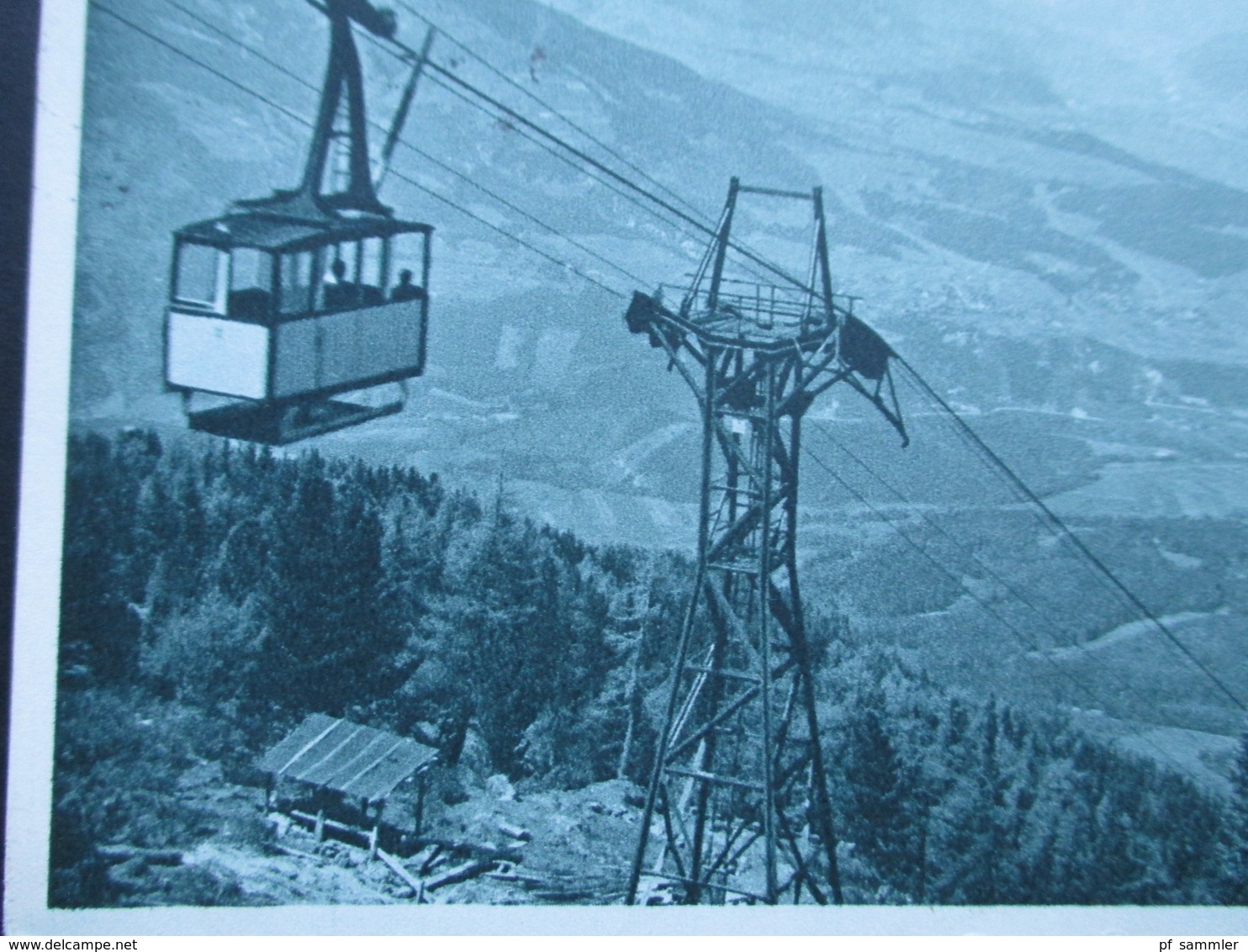 Österreich Alte AK Innsbruck 1928 Patscherkofel Bahn Bergspitze 2250m. Phot. Much Heiß. Seilschwebebahn - Innsbruck