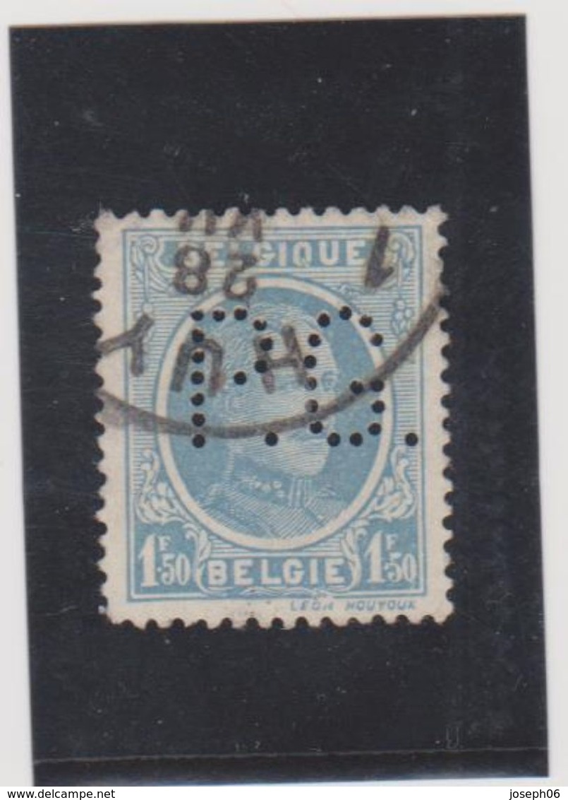 BELGIQUE   1921-27  Perforés  Y.T. N° 207  Oblitéré - 1909-34