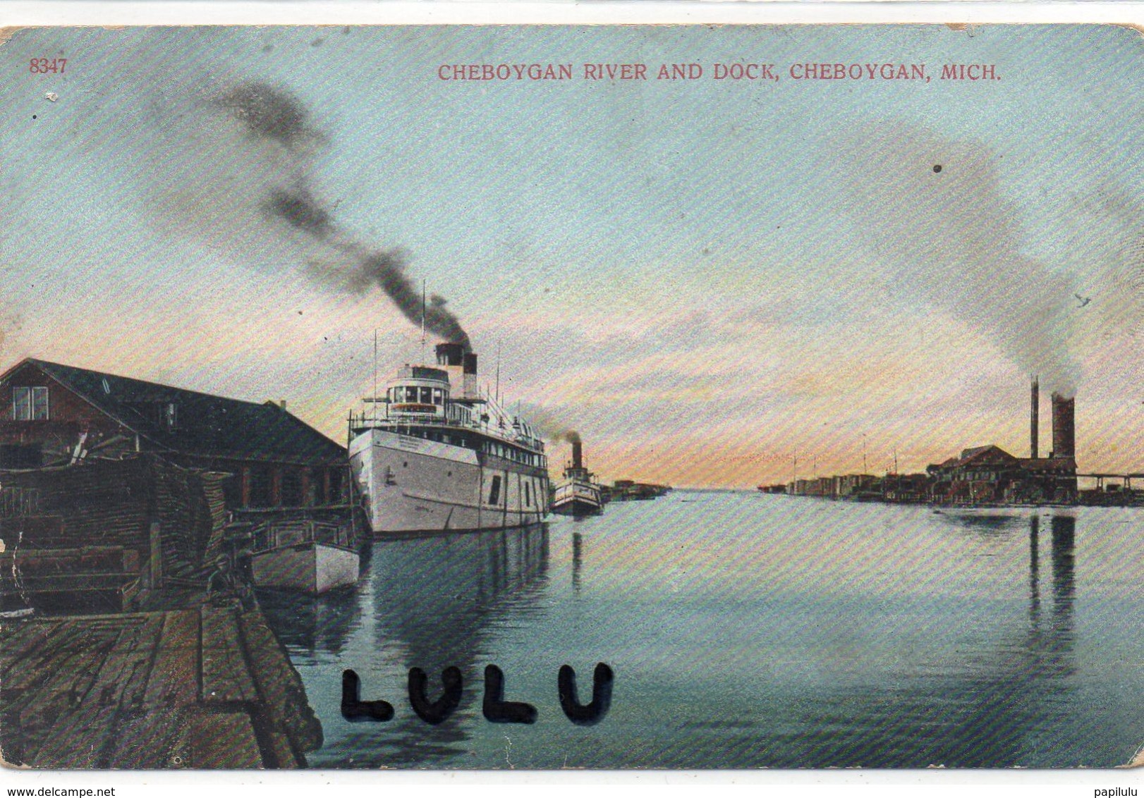 ETATS UNIS : MI : Cheboygan River And Dock , Michigan - Autres & Non Classés