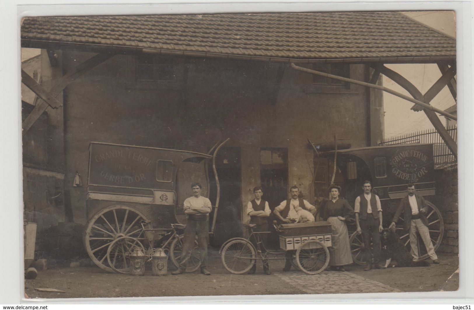 1 Carte Photo à Identifier ?? " Grande Ferme De La Gerbe D'Or " - A Identifier