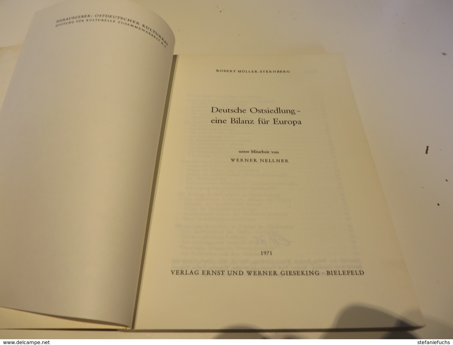 Werner Nellner  DEUTSCHE  OSTSIEDLUNG  EINE  BILANZ  FÜR  EUROPA - Other & Unclassified