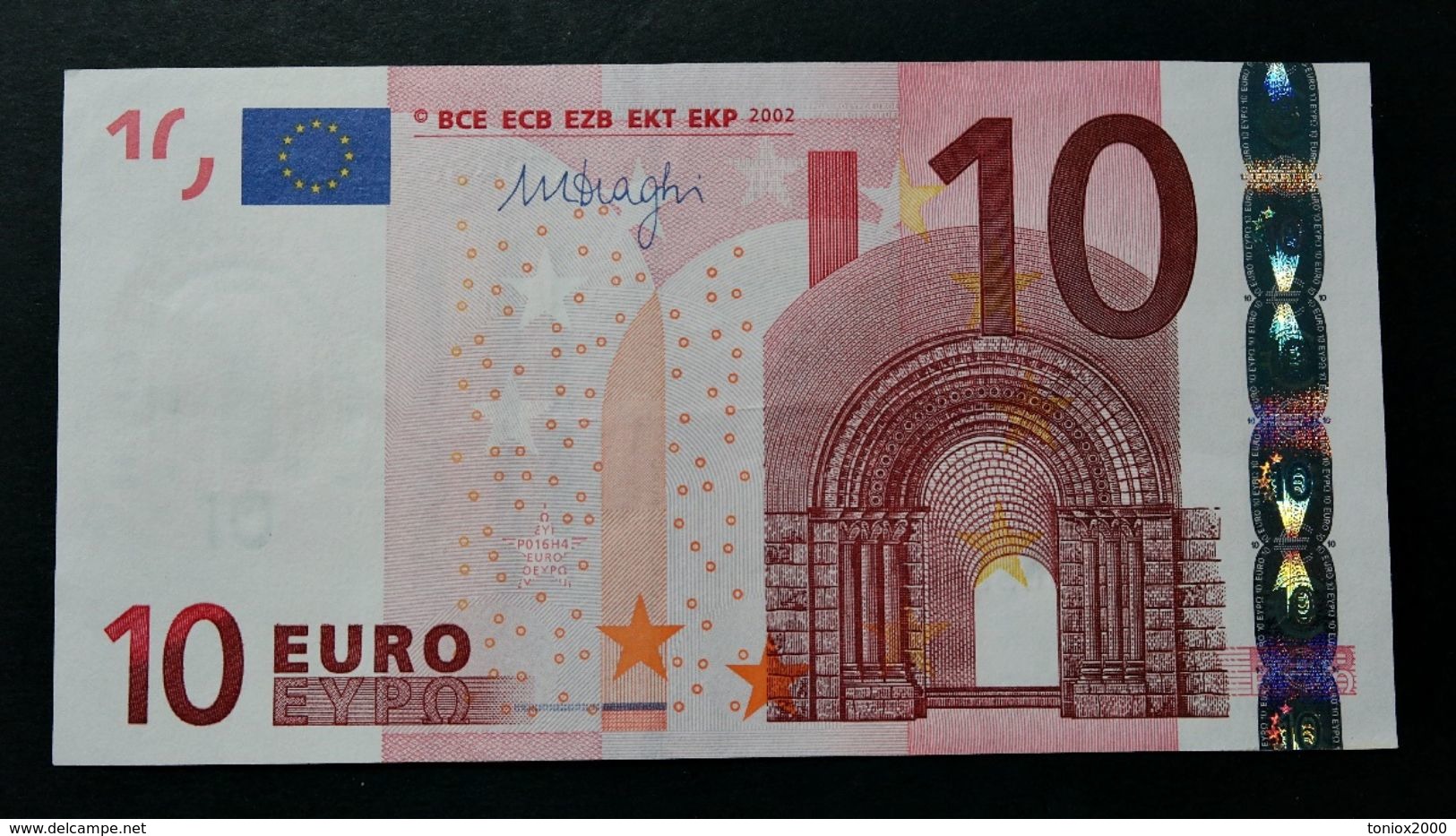 EURO . 10 Euro 2002 Draghi P016 X Germany UNC- (small Crease In Center) - 10 Euro