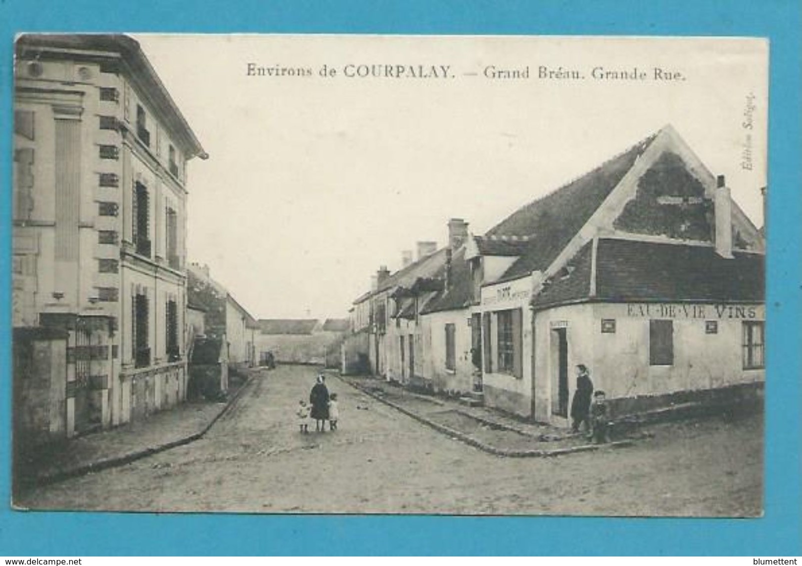 CPA Grand Bréau Grande Rue Environs De COURPALAY  77 - Autres & Non Classés