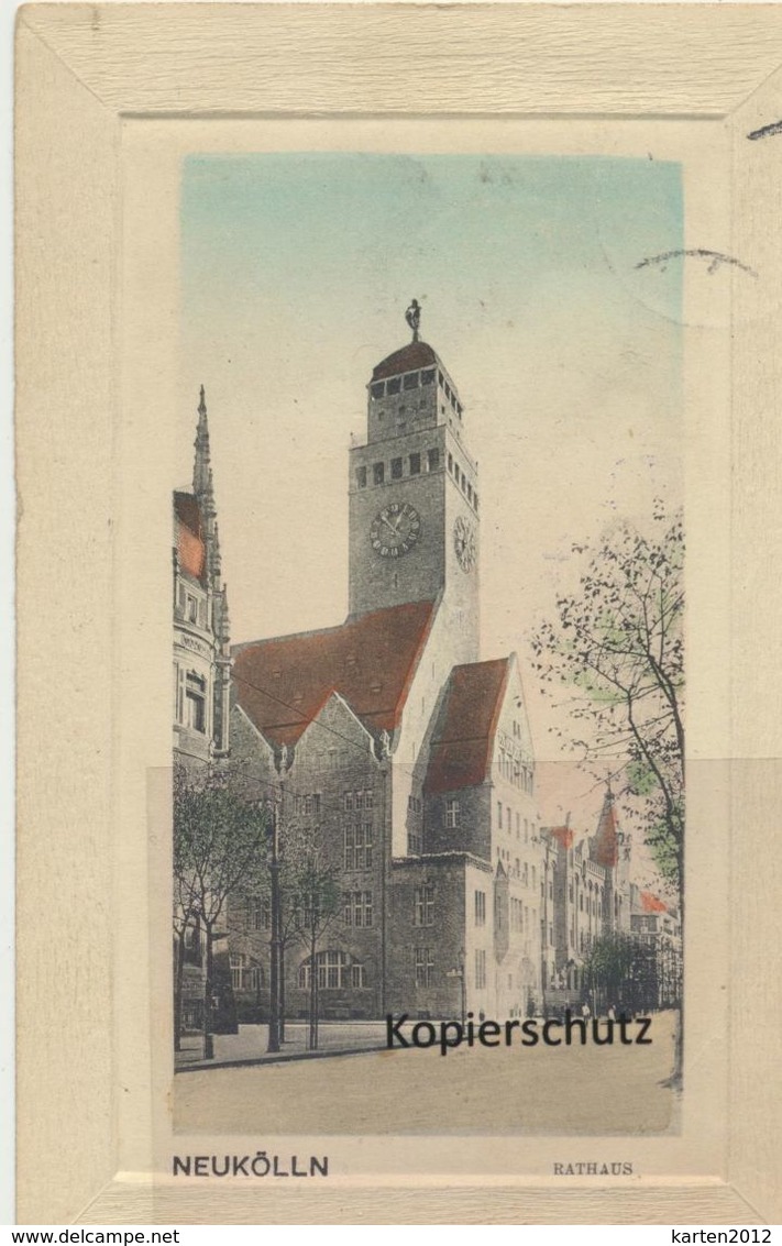 AK Berlin, Neukölln, Rathaus (Stempel: Res. LAzarett) - Neukölln