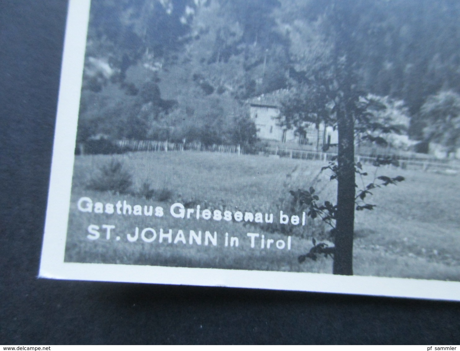 AK / Echtfoto Österreich 1938 Gasthaus Griessenau Bei St. Johann In Tirol. Stempel Des Gasthauses!! - Alberghi & Ristoranti