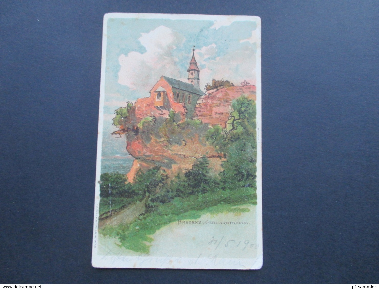 Österreich Künstlerkarte 1900 C. Biese Bregenz Gebhardtsberg. A H John's Kunstverlag Frankfurt - Sonstige & Ohne Zuordnung