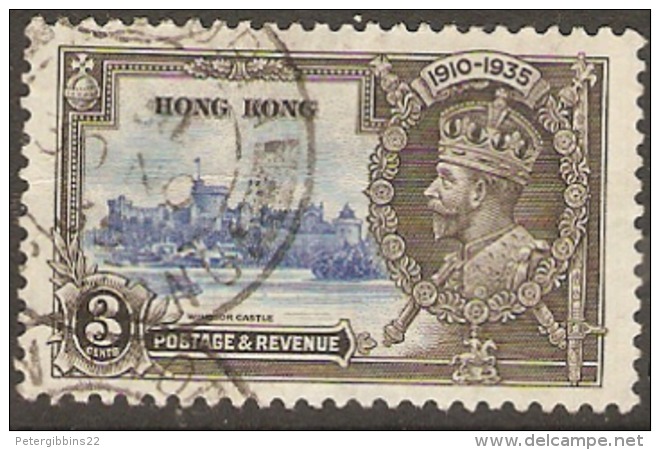 Hong Kong 1935  SG 133  3c  Silver Jubilee  Fine Used - Usados