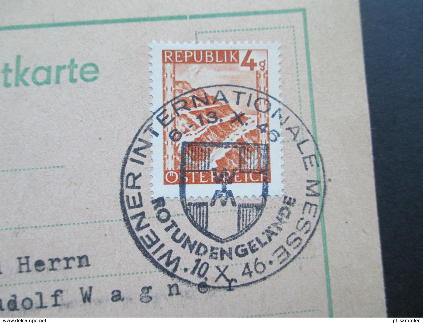 Österreich 1946 Freimarken Landschaften EF Mit Sonderstempel Wiener Internationale Messe Rotundengelände - Storia Postale