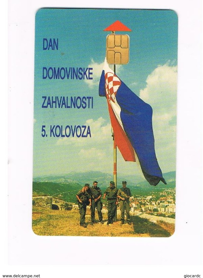 CROAZIA (CROATIA) - CHIP  HPT - FLAG   - USED  -     RIF.17 - Armée