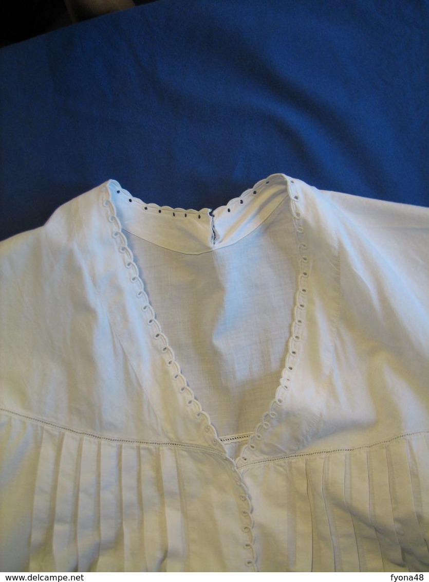 171 - Chemise En Coton, Monogrammée MS - 1900-1940