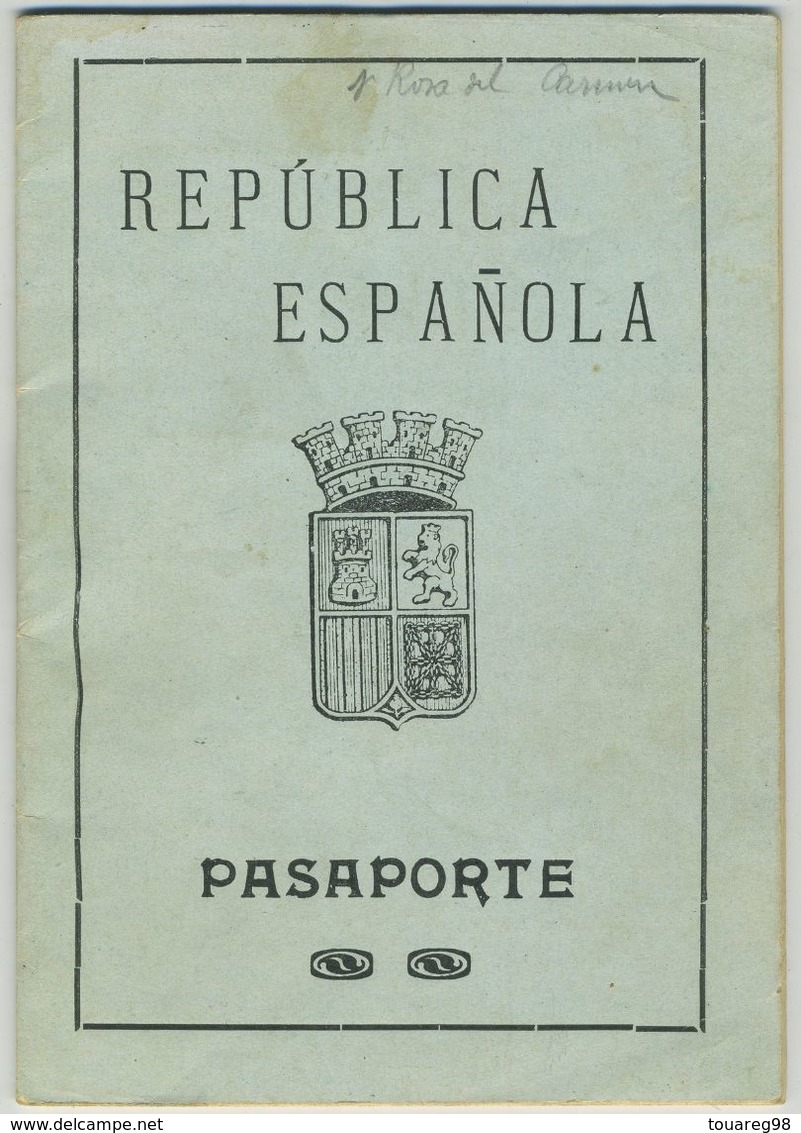 Passeport Espagnol Valable Pour La France. España. Pasaporte. Délivré à Barcelone En 1932. Catalogne. - Documents Historiques