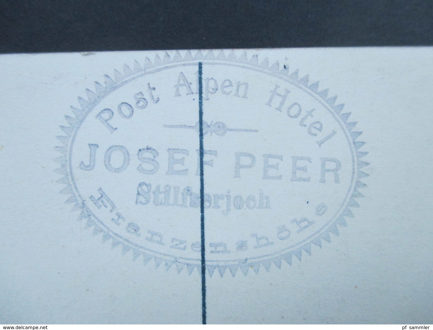 Österreich Um 1910 Post Alpen Hotel Josef Peer. Stifserjoch. Franzenshöhe. (2188m)  Joh. F. Amonn - Hotels & Restaurants