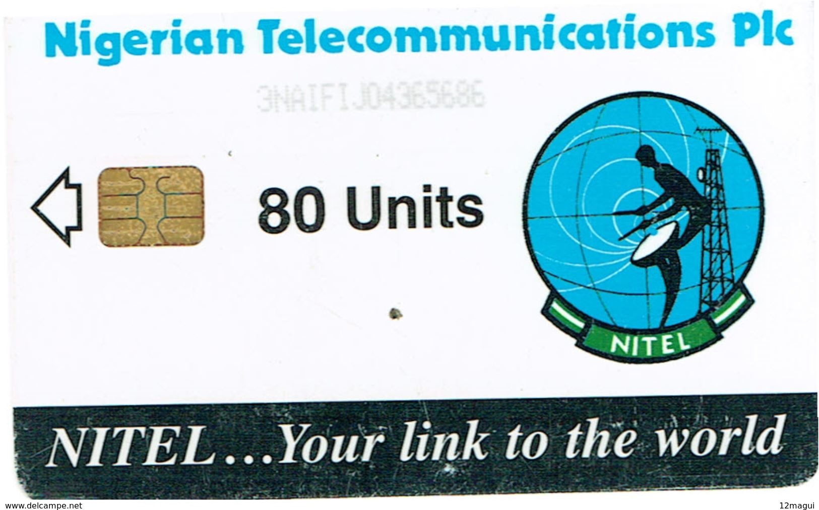 PHONECARDS-    -NIGÉRIA- 80 UNITS--  EARTH STATION--- PLEASE SEE CHIP - Nigeria