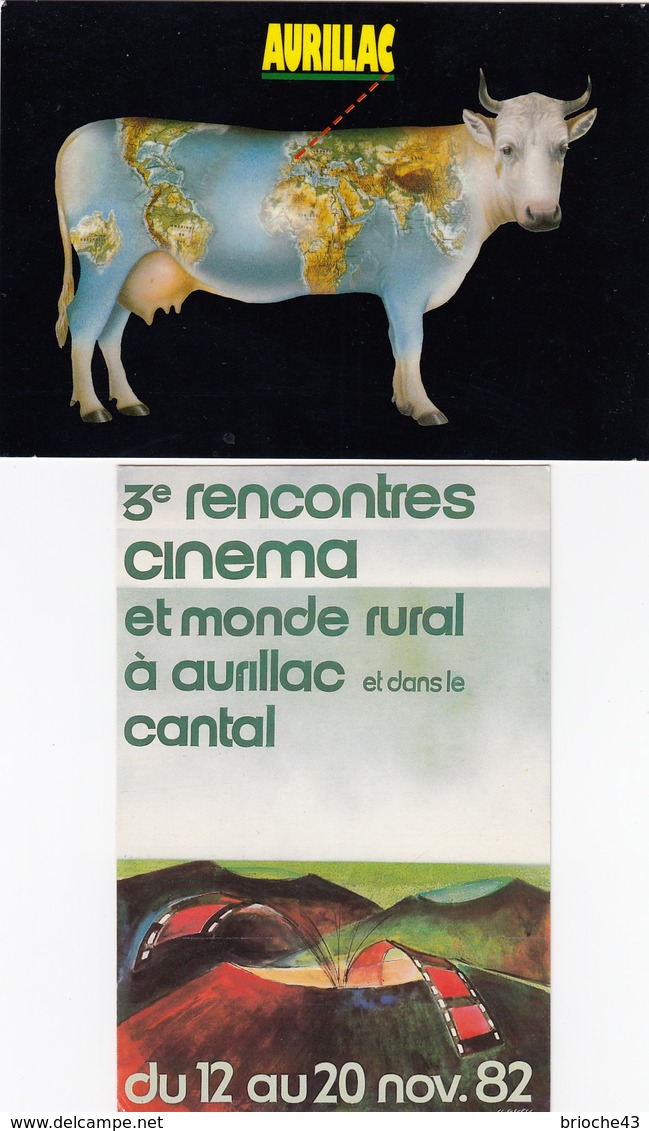 LOT 9 CPM NEUVES RENCONTRES CINEMA ET MONDE RURAL CANTAL AURILLAC - 82 à 87 -93-96 + 1995 AVEC PROGRAMME /1 - Aurillac