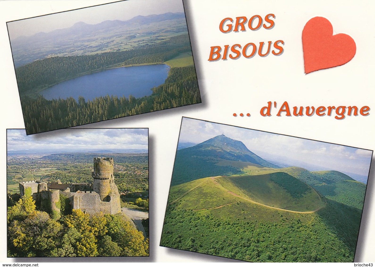 CPM GROS BISOUS D'AUVERGNE AVEC COEUR /1 - Auvergne