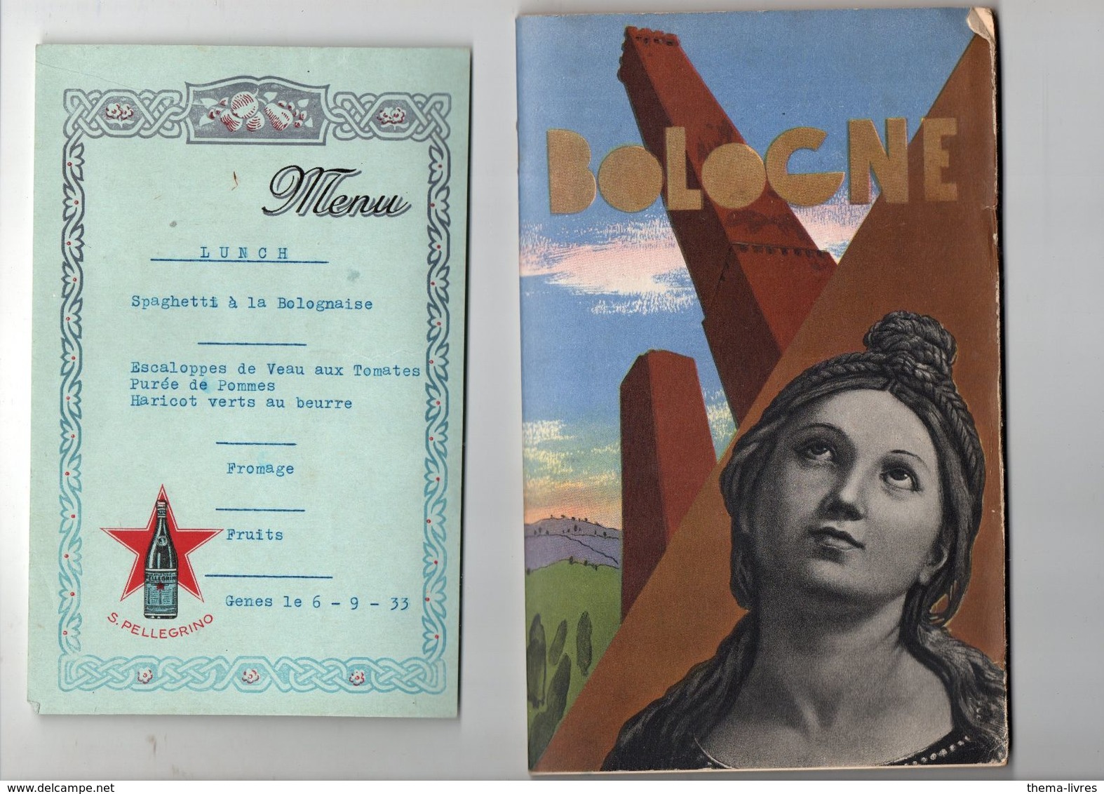 journal de voyage en Italie 1933 2 fortes chemises avec des centaines de documents inclus