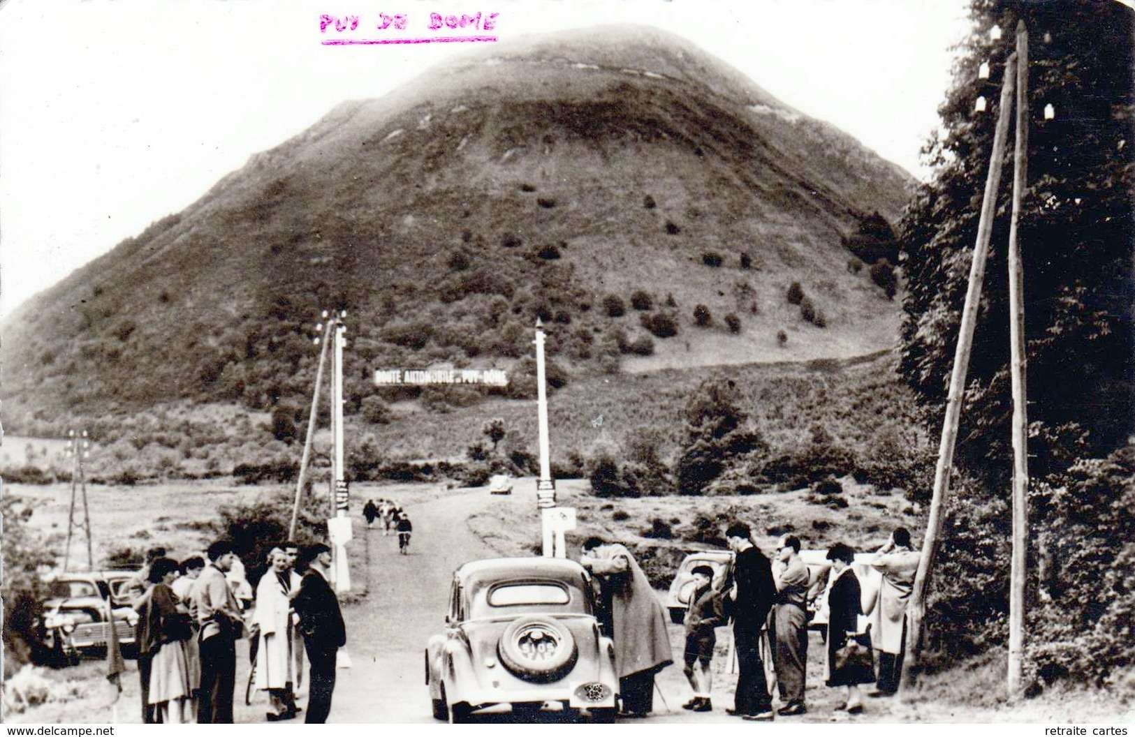 Route Automobile Du Puy-de-Dôme - Commune D'Orcines - Très Beau Plan Animé CPSM - Autres & Non Classés